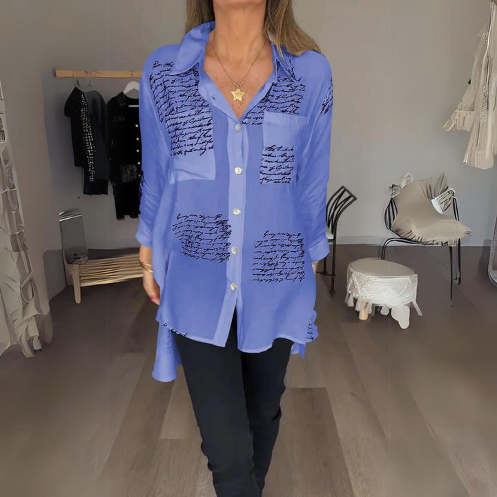 Tiemona | Script Button-Up Shirt