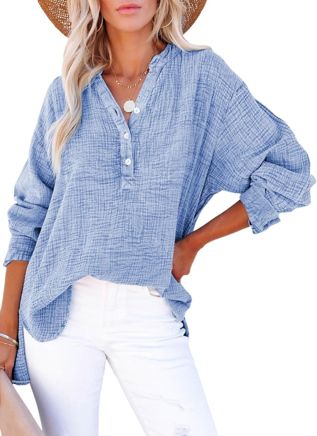 Vicky | Casual Button Blouse