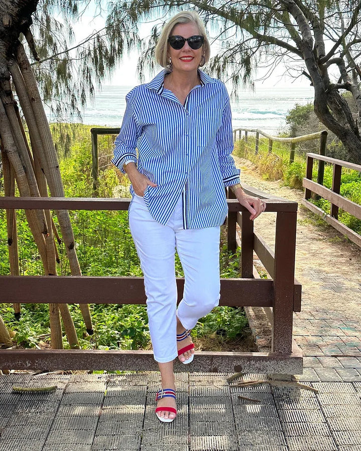 Lisette | Striped Modern Blouse